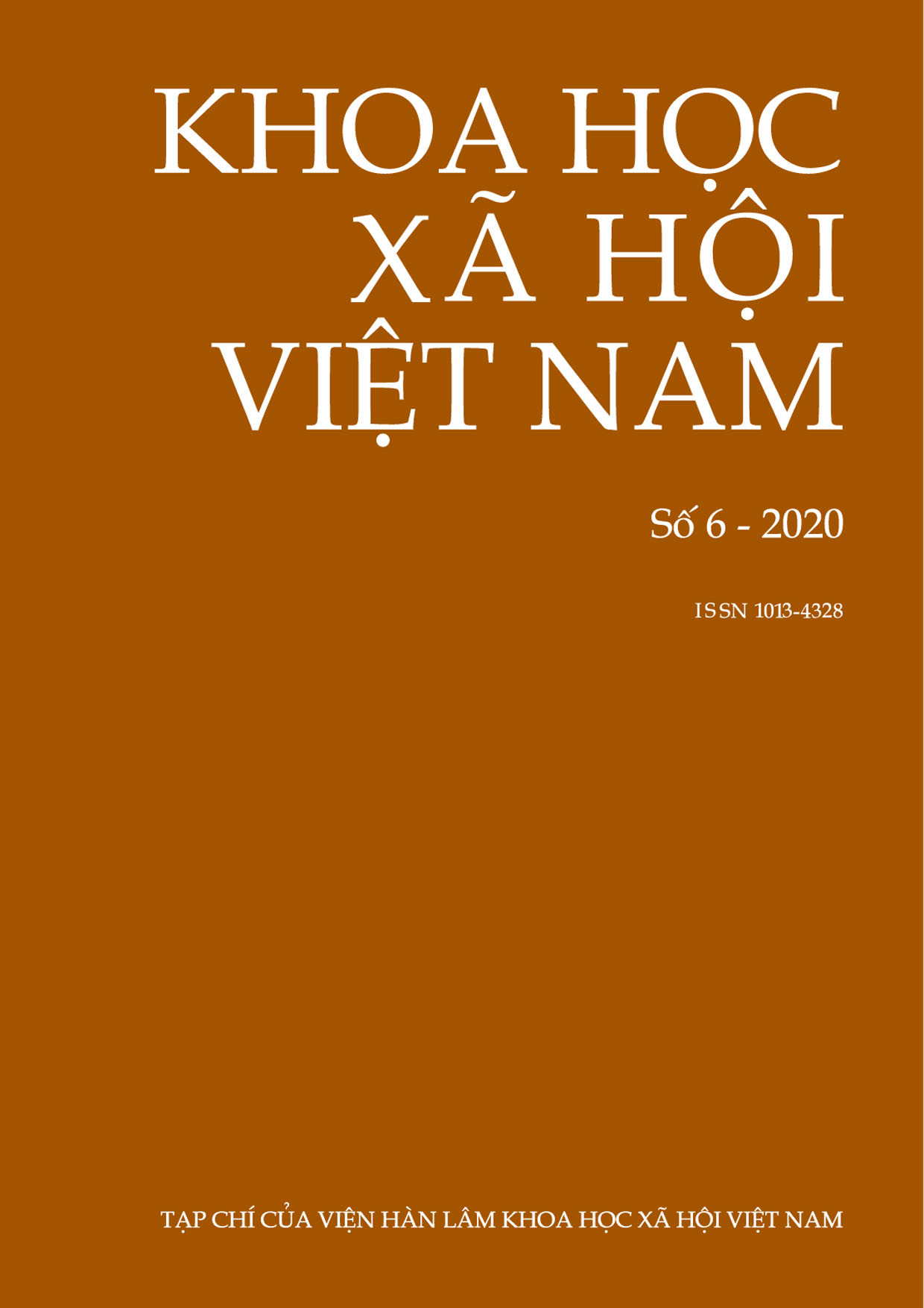 Khoa học xã hội Việt Nam. Số 6 - 2020